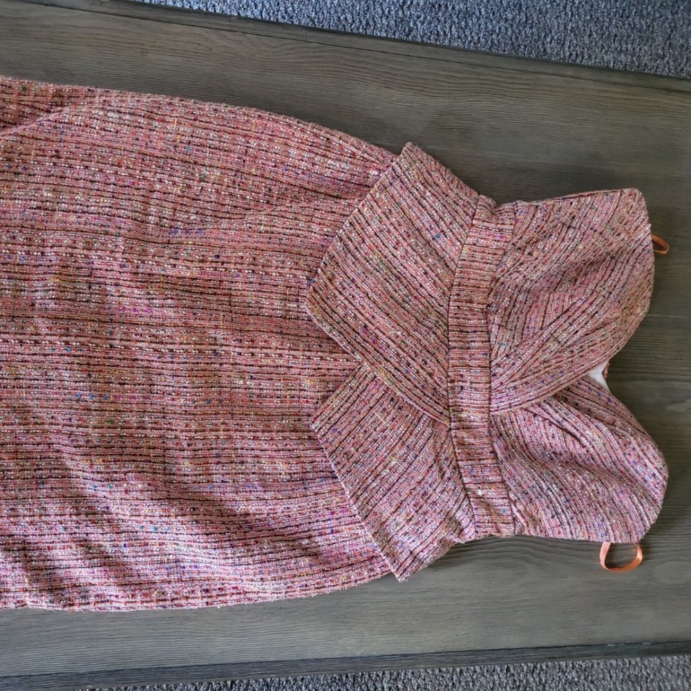 orange mini dress Aryn K. size Medium vintage strapless